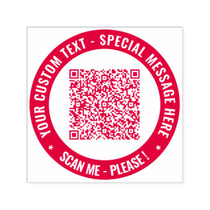 Briefmarke für benutzerdefinierte QR-Code Scan-Inf Permastempel