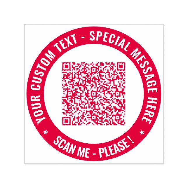 Briefmarke für benutzerdefinierte QR-Code Scan-Inf Permastempel (Design)