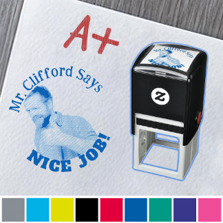 Briefmarke für benutzerdefinierte Text Funny Face Permastempel