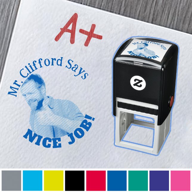 Briefmarke für benutzerdefinierte Text Funny Face  Permastempel (Von Creator hochgeladen)