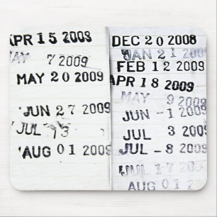 Briefmarke für Bibliotheksdatum Mousepad