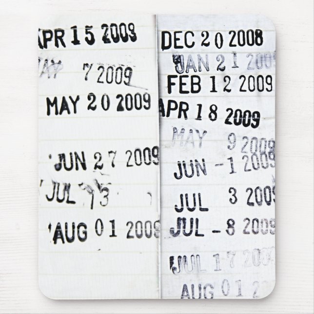 Briefmarke für Bibliotheksdatum Mousepad (Vorne)