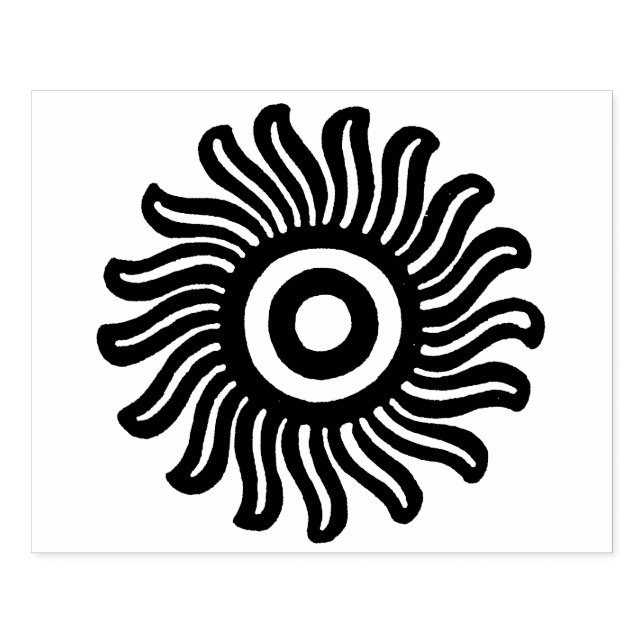 Briefmarke für die Ausführung von Sonnenrädern im  Gummistempel (Prägung)