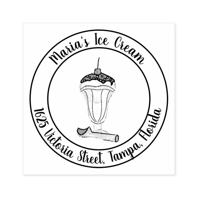 Briefmarke für die Retundierung der Eiscreme Gummistempel (Prägung)