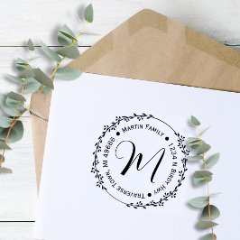 Briefmarke für die Runde der Frame-Adresse 2,9" x  Permastempel