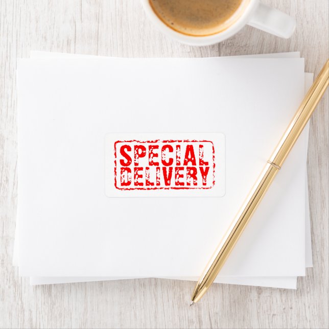 Briefmarke für die Sonderlieferung von Kautschuk Adressaufkleber (Insitu)