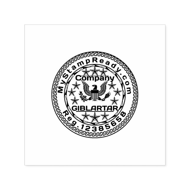 Briefmarke für digitales Kautschuk online Permastempel (Design)