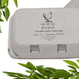 Briefmarke für Eierkarton im Bauernstil Gummistempel