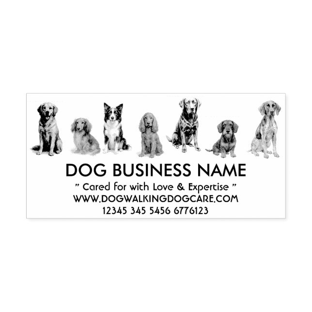 Briefmarke für Hunde Gummistempel (Prägung)