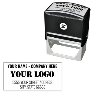 Briefmarke für Ihre Logo-Adresse Permastempel