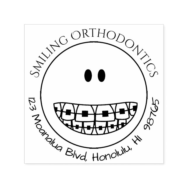 Briefmarke für Kieferorthopäden Permastempel (Design)