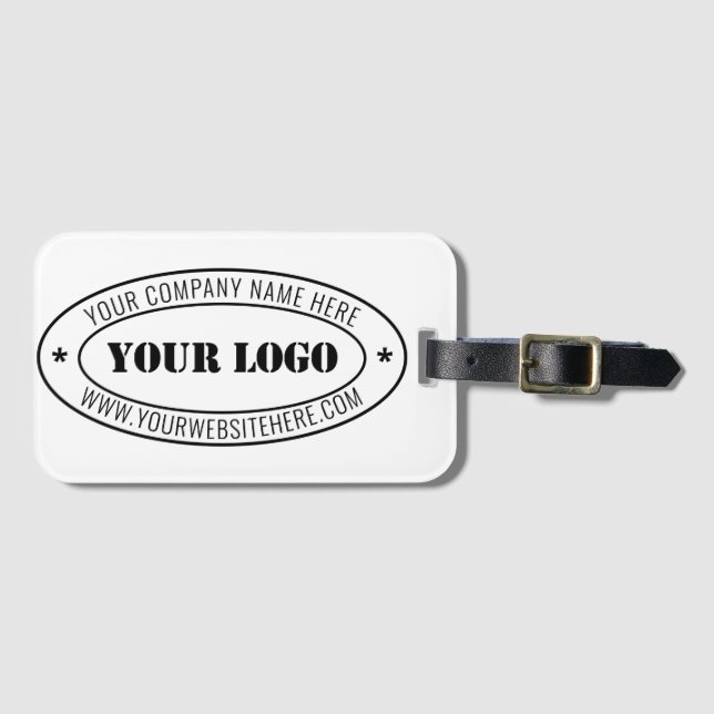 Briefmarke für kundenspezifische Firmenlogos - Per Gepäckanhänger (Vorderseite (Horizontal))
