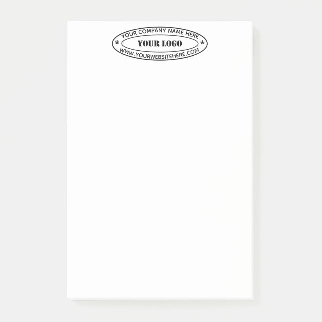 Briefmarke für kundenspezifische Firmenlogos - Per Post-it Klebezettel (Vorderseite)