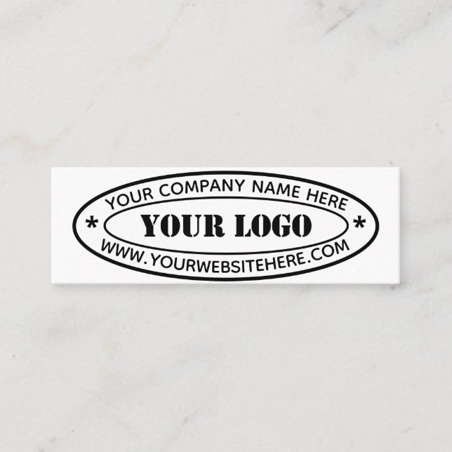 Briefmarke für kundenspezifische Firmenlogos Perso Mini Visitenkarte (Vorderseite)