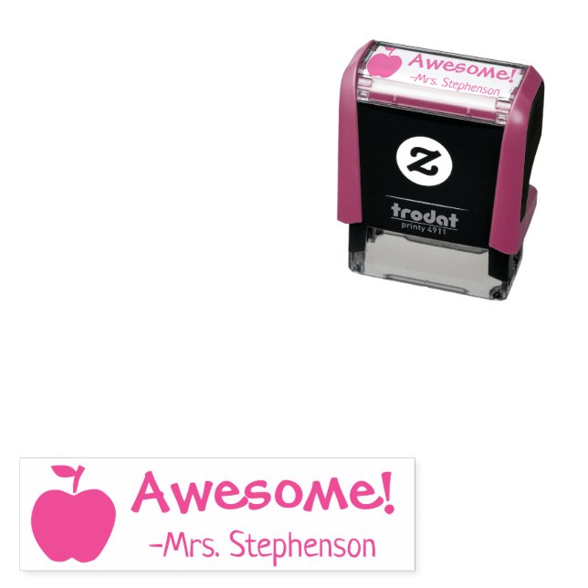 Briefmarke für personalisiert Teacher Apple Permastempel (Beispiel)
