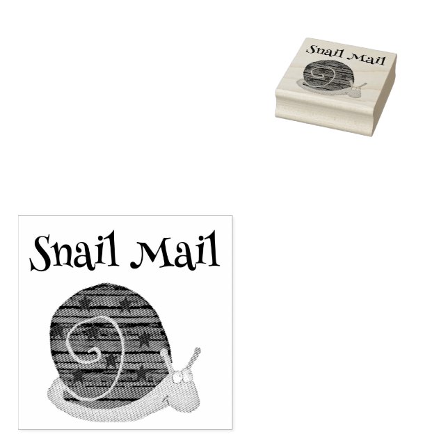 Briefmarke für Schneckenschnecke Gummistempel (Stempel)