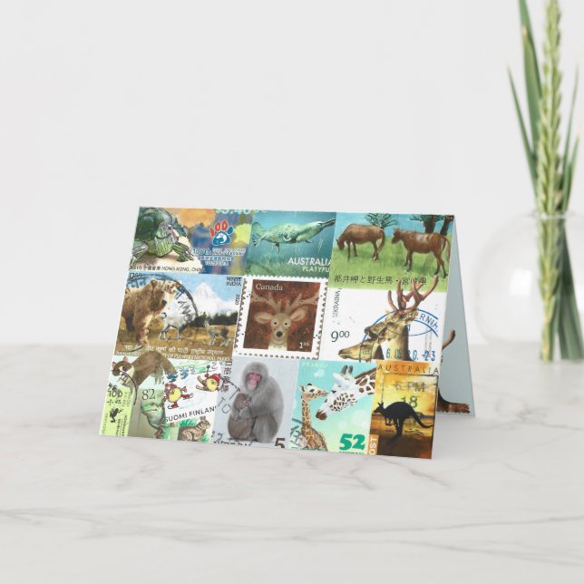 Briefmarke für Tierpost Karte (Vorderseite)