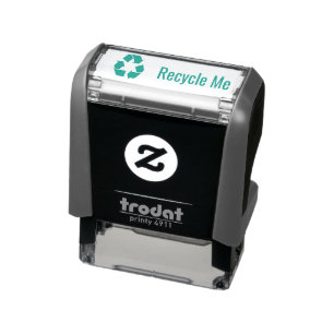 Briefmarke "Grün Tinte für das Symbol gerecycelt Permastempel