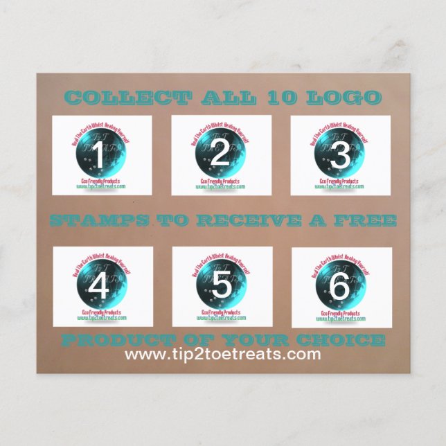 Briefmarke-/Gutscheinkarten Flyer (Vorne)