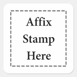 Briefmarke hier Aufkleber