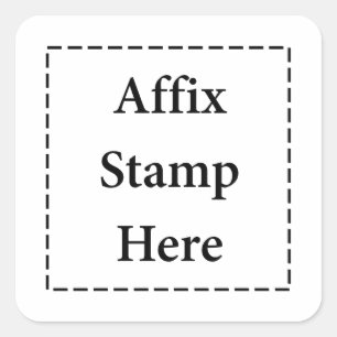 Briefmarke hier Aufkleber