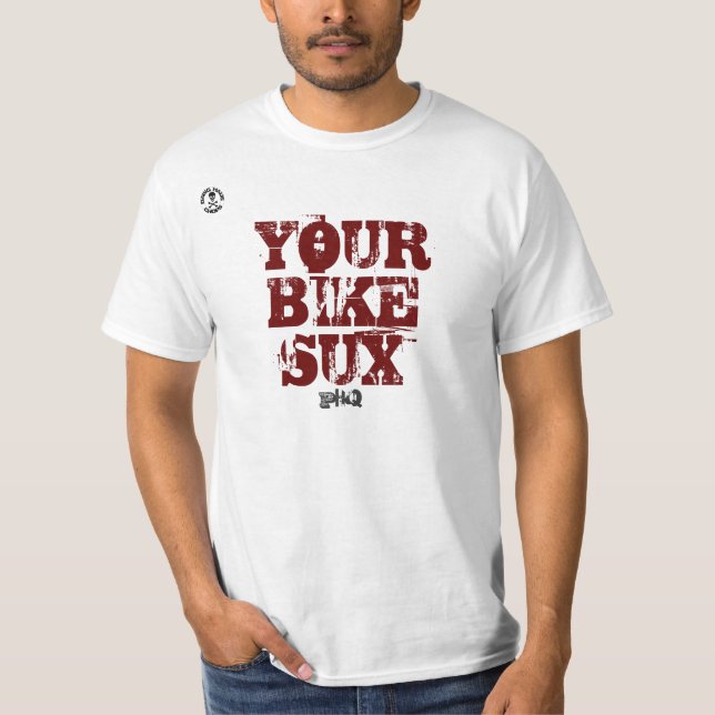 Briefmarke, IHR FAHRRAD SUX, PHQ T-Shirt (Vorderseite)