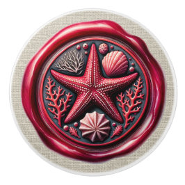 Briefmarke Image Beach Drawer Knobs Keramikknauf