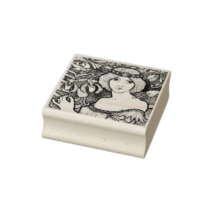 Briefmarke Jugendstil Gummistempel