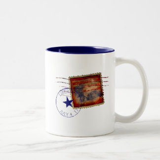 Briefmarke Kaffee-Tasse Zweifarbige Tasse