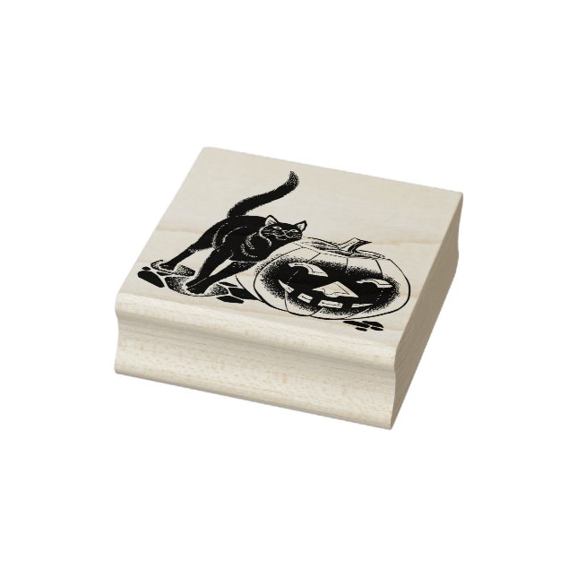 Briefmarke Katz- und Kürbiskunst Gummistempel (Stempel)