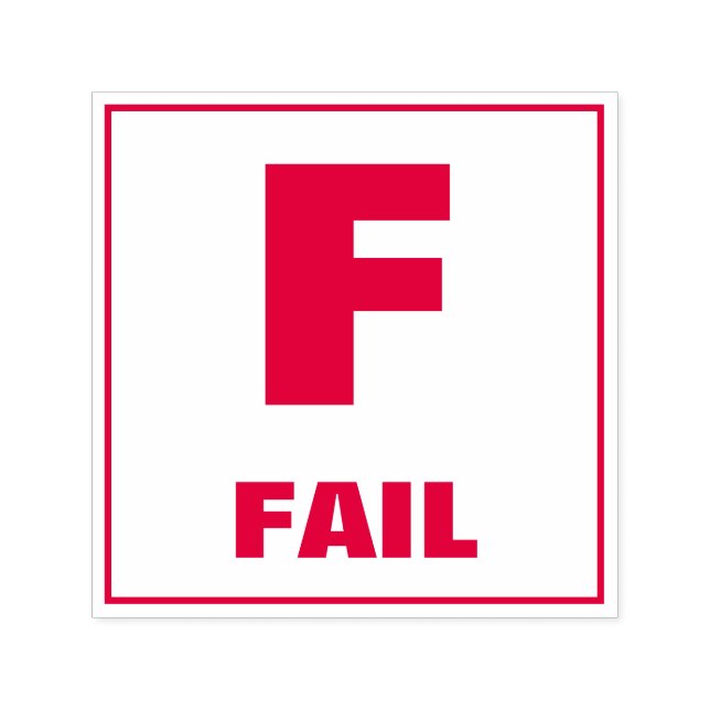 Briefmarke Lehrerbewertung: F - VERSAGT Permastempel (Design)
