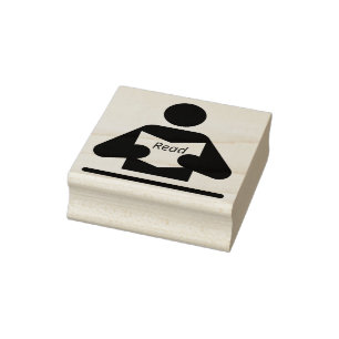 Briefmarke lesen gummistempel