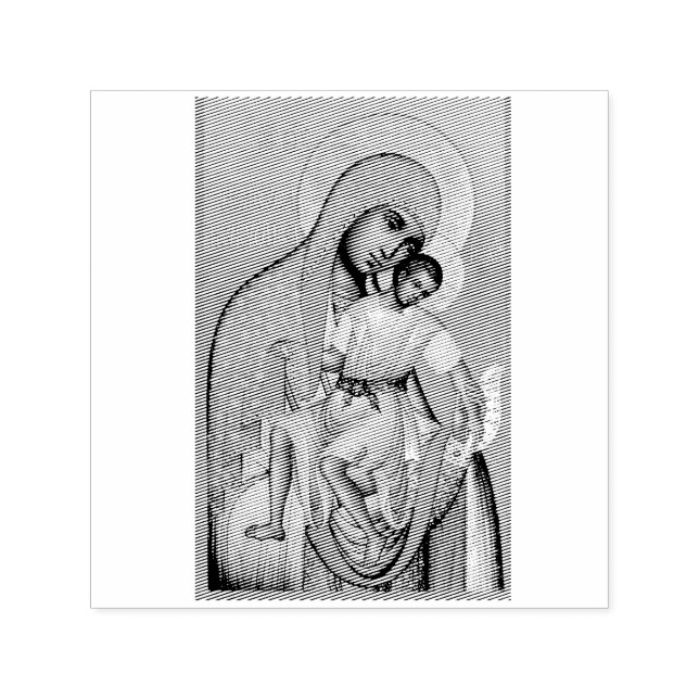 Briefmarke Madonna und Kind Permastempel (Design)