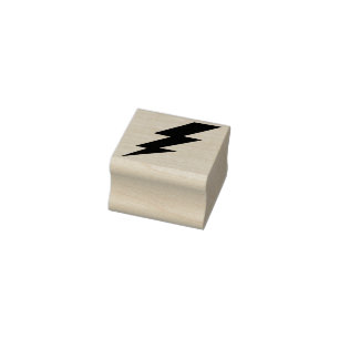 Briefmarke mit Blitz Gummistempel