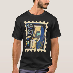 Briefmarke mit Computerspiel-Slot-Maschine 1983 T-Shirt