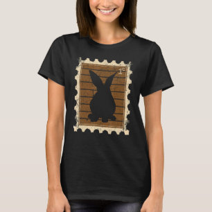 Briefmarke mit einem Hasen Kaninchen T-Shirt