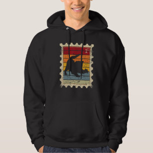 Briefmarke mit einem Sonnenuntergang Kätzchen Hoodie