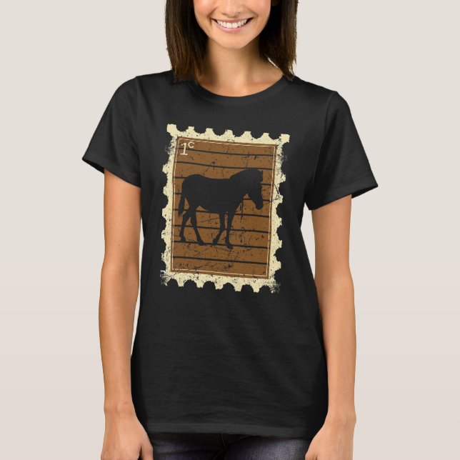 Briefmarke mit einem Zebra T-Shirt (Vorderseite)