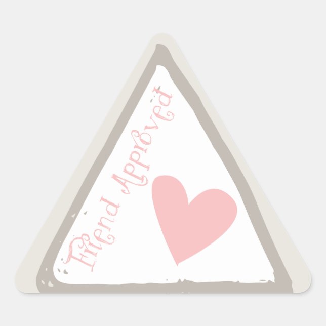 Briefmarke mit "Friend Approved Pass" Dreieckiger Aufkleber (Vorderseite)