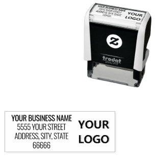 Briefmarke mit Ihrer Logo-Adresse Permastempel