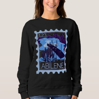Briefmarke mit Nachtlandschaft in Abil Sweatshirt