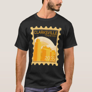 Briefmarke mit Sonnenuntergang in Clarksville T-Shirt