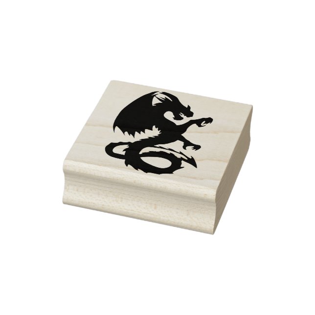 Briefmarke mittelalterlicher Drachenkunst Gummistempel (Stempel)