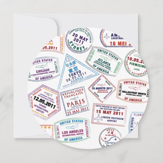 Briefmarke-Muster für Passport (Vorderseite)