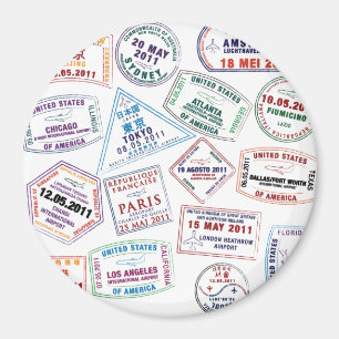 Briefmarke-Muster Magnet