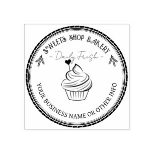 Briefmarke Niedliches hausgemachte Bäckerei-Logo Gummistempel