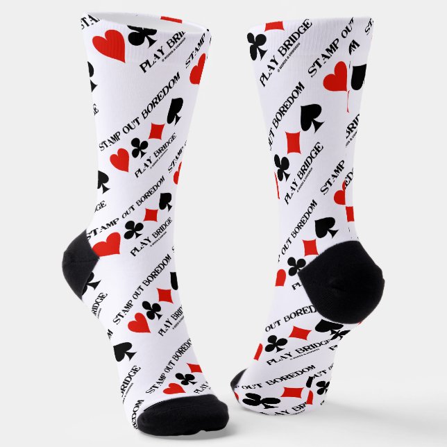 Briefmarke Out Langeweile Spielbrücke Vier-Karten- Socken (Gewinkelt)