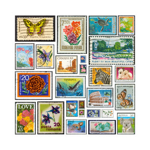 Briefmarke Patches Tote Bag Tragetasche