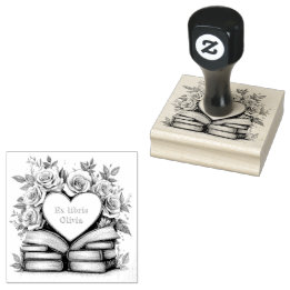 Briefmarke personalisierter Buchbesitzer für Buchl Gummistempel