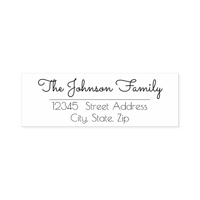 Briefmarke Personalisierter Familienname Permastempel (Design)